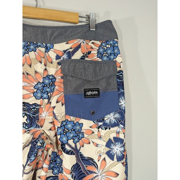 Quicksilver Floral Highline Silent Fury 19" Boardshorts Men Size 32 - Picture 9 of 11